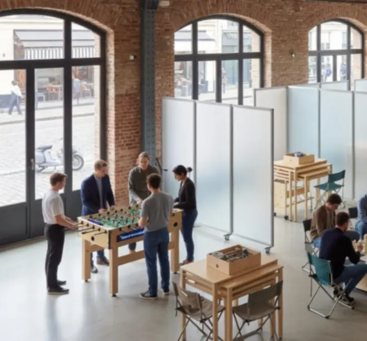 Espace modulable de JOY configuré pour un événement